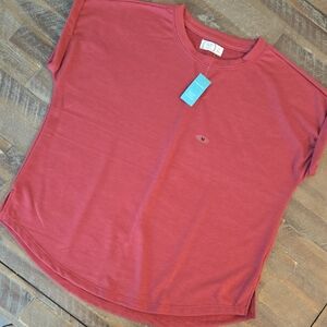 Maurices Brick Red Crew Neck Top